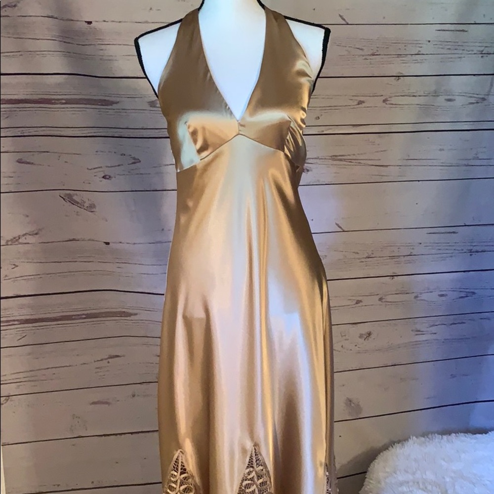 Spenser Jeremy Gold Silky Dress.